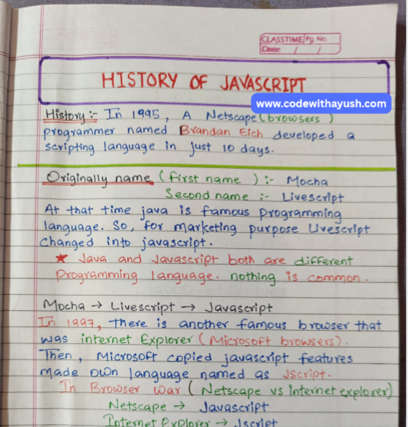 JavaScript Notes