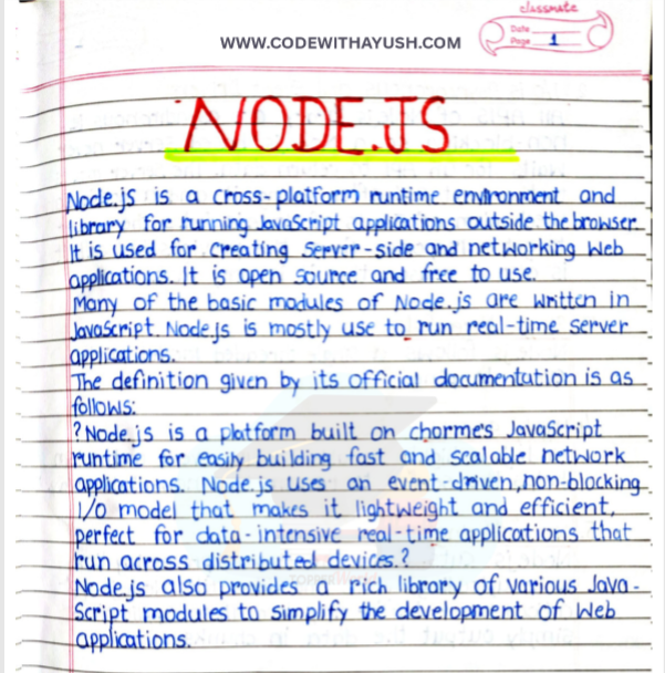 Node Js Notes